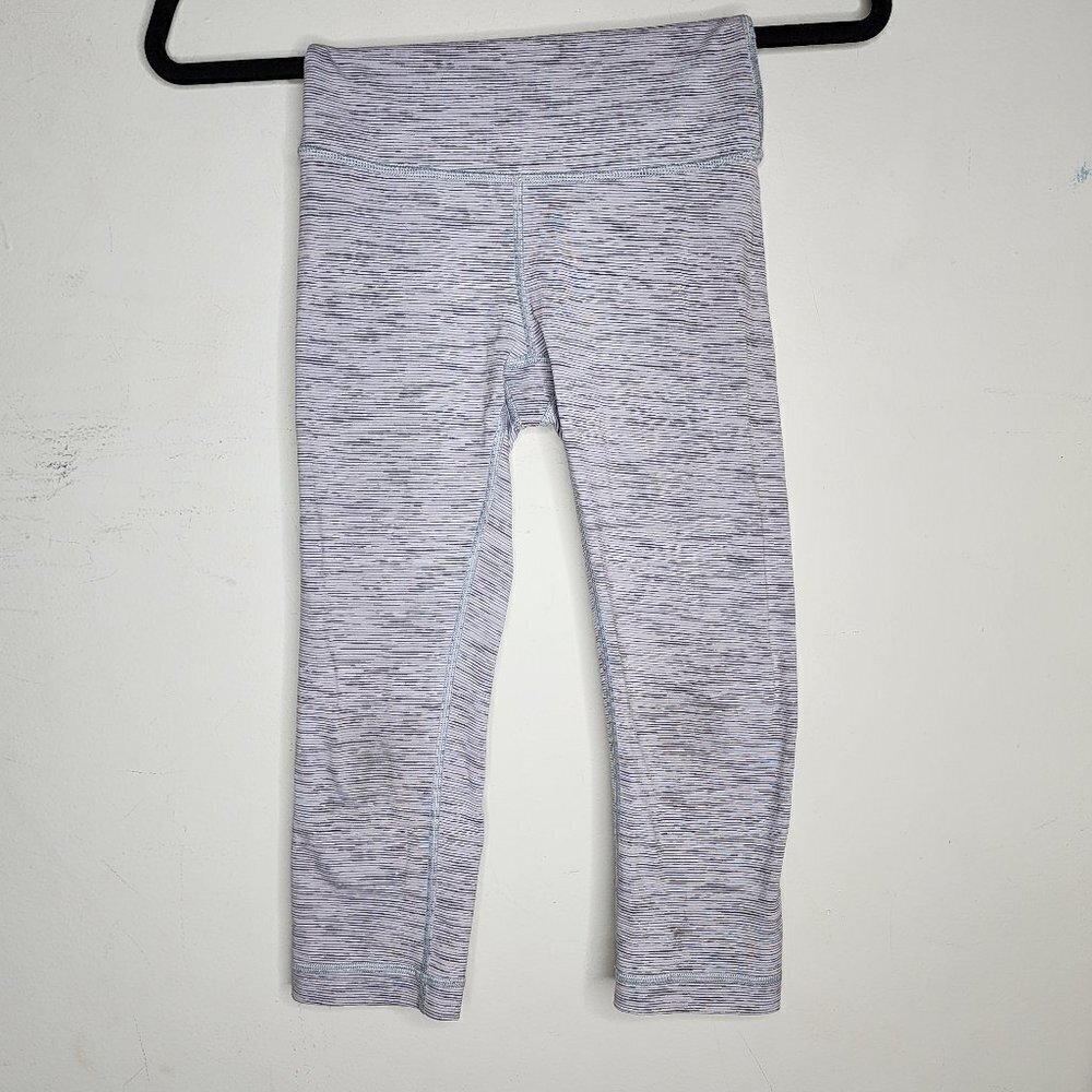 Lululemon Space Dye Gray Cropped Workout Gym Leggings, sz 2
